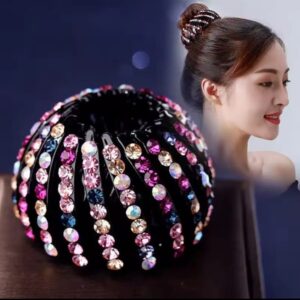 New Bird Nest Ponytail Holder Fair Crab Claw Clip Hairpin Rhinestone for Women Girls Accessor