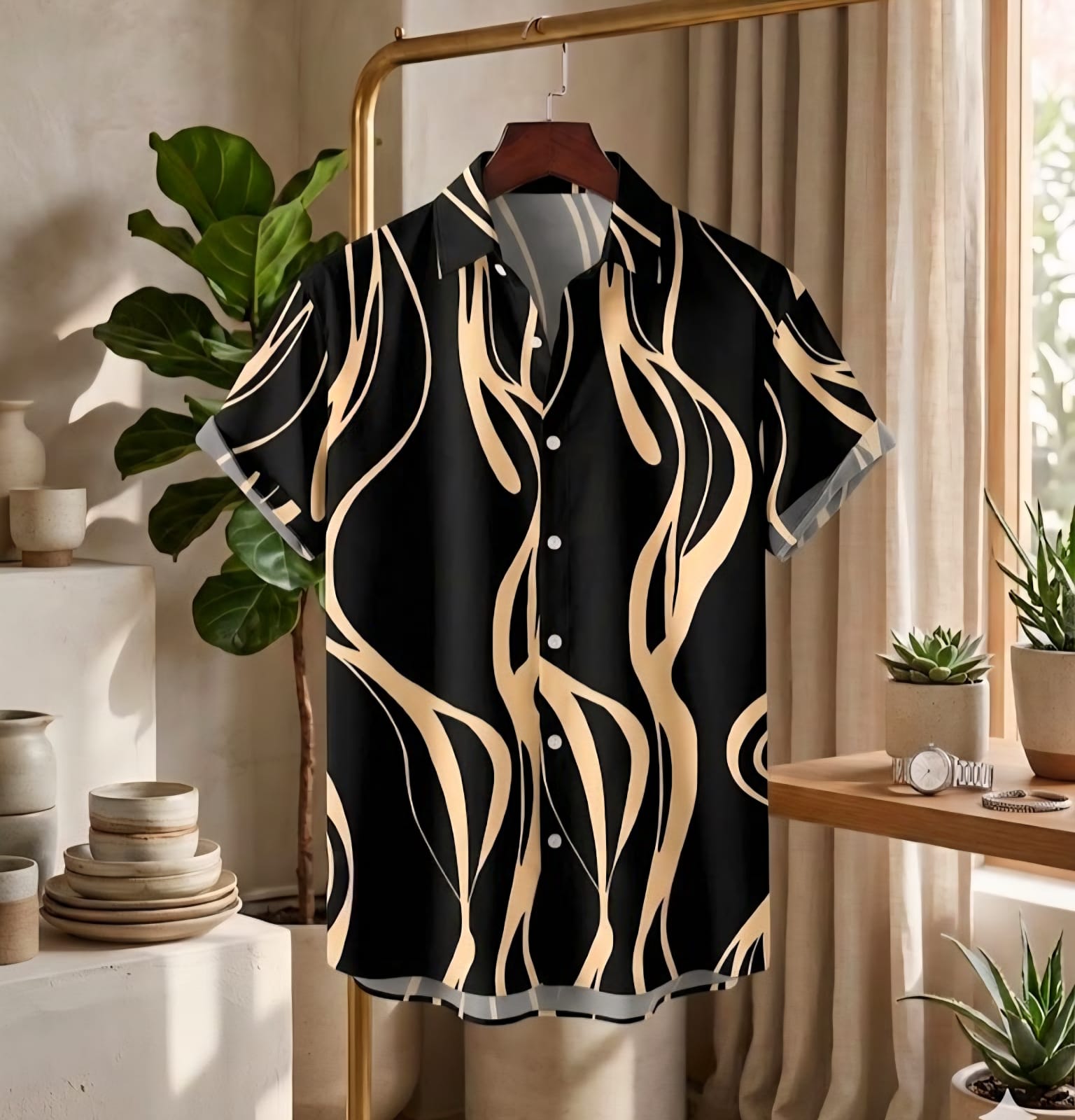 Premium China Micro Fabric Casual Half Sleeve Shirt For Men